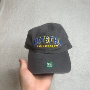 Hofstra‎ university grey adjustable hat embroidered logo collegiate 
Adjustable
